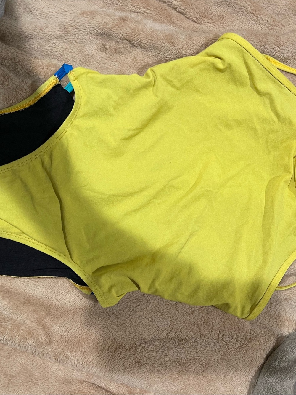 Jolyn Clothing Bright Yellow Athletic One-Piece Swimsuit